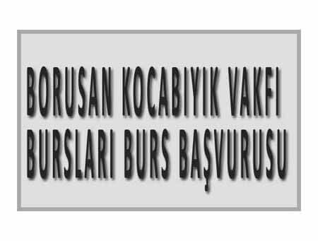 Borusan Kocabıyık Vakfı Burs Başvuruları Başladı-2023