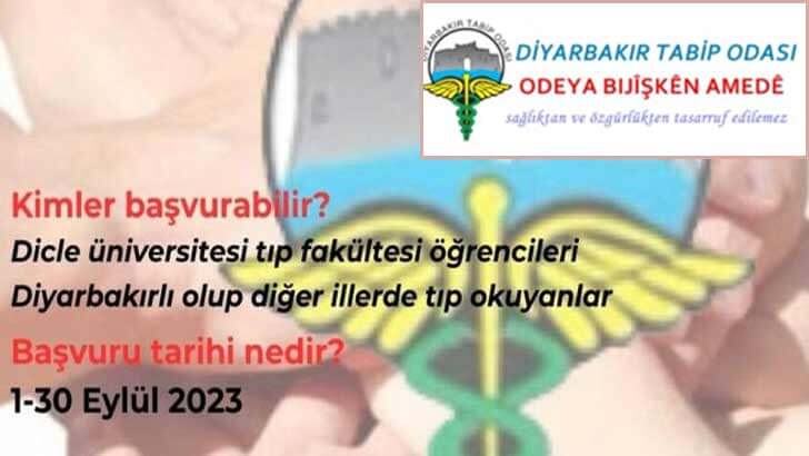Diyarbakır Tabip Odası Tıp Öğrenci Bursu 2023-2024 2023